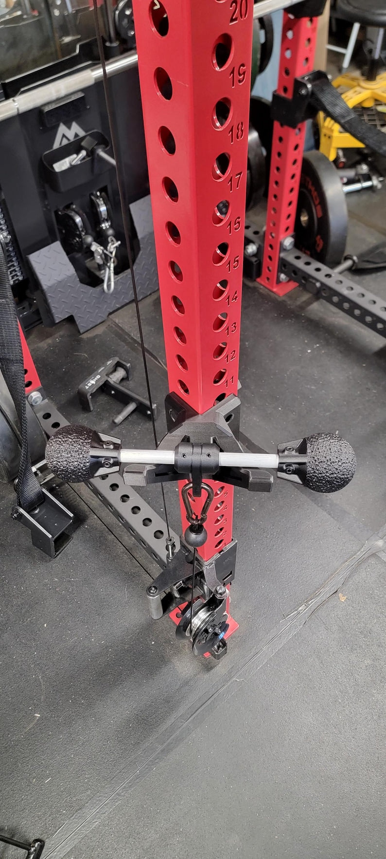 VectorGrip Rotating Ball Handle Cable Attachment – Carbon Fiber Gym Grip for Cable Machines & Strength Training