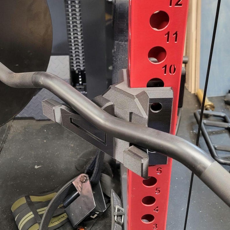 45° Rack Corner Mounted Curl Bar Holder – Fits 5/8” & 1” Rack Holes