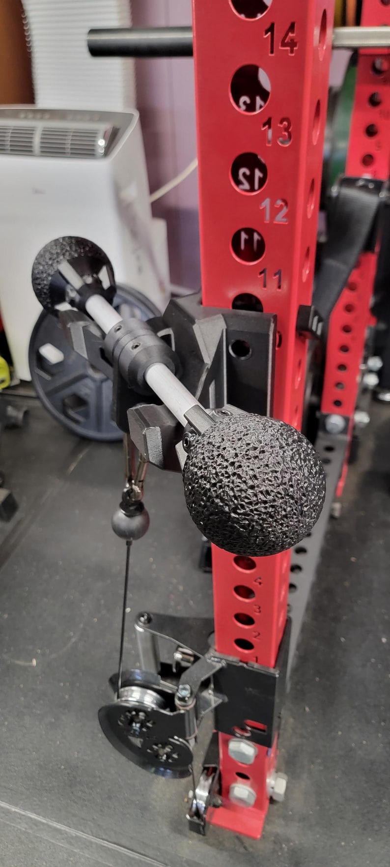 VectorGrip Rotating Ball Handle Cable Attachment – Carbon Fiber Gym Grip for Cable Machines & Strength Training