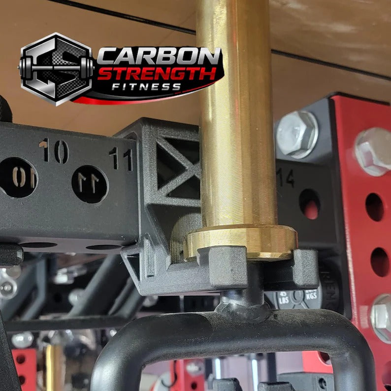 Vertical Barbell Hanger | 3x3 Rack Mount | Carbon Fiber Composite