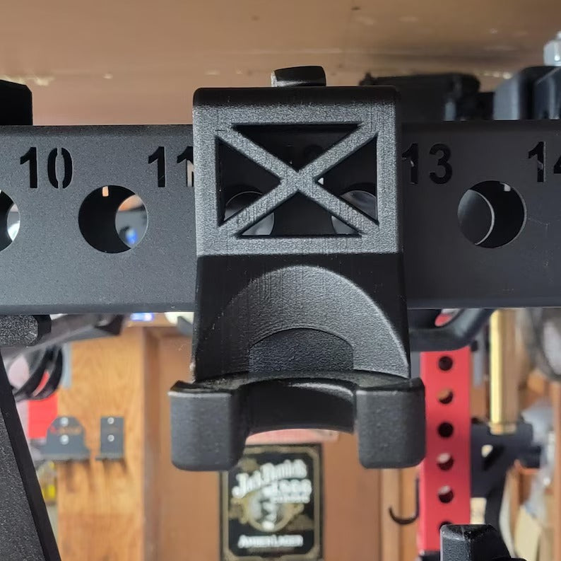 Vertical Barbell Hanger | 3x3 Rack Mount | Carbon Fiber Composite