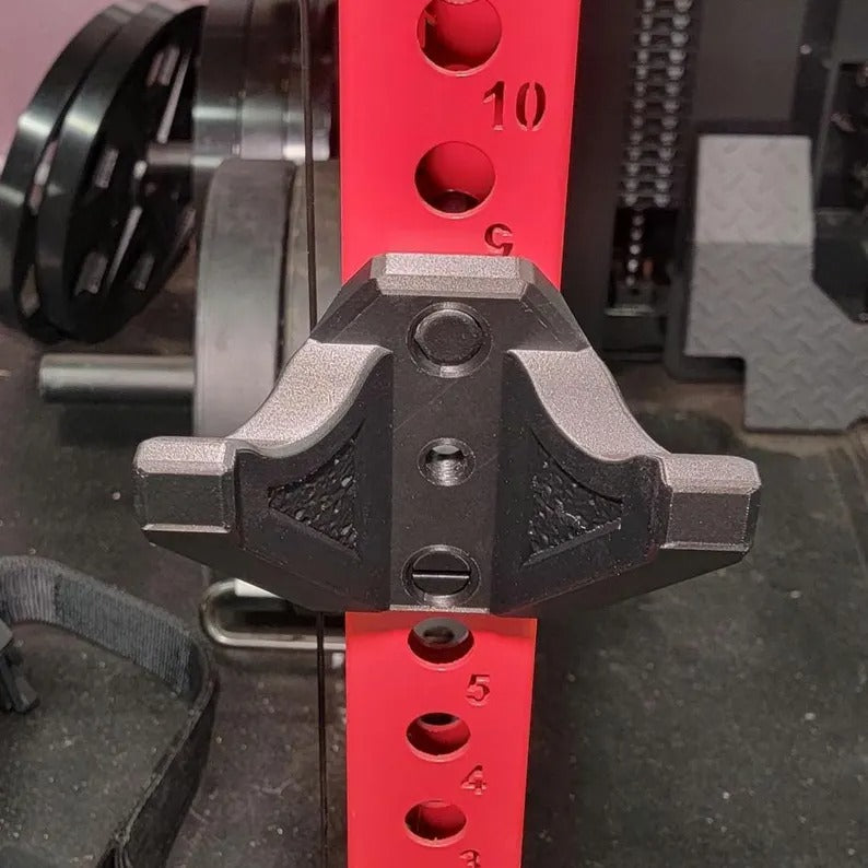 Rack Mounted Curl Bar Holder | Fits 5/8" & 1" Holes