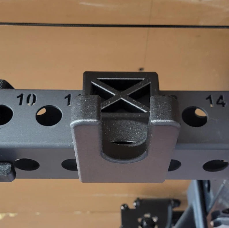 Vertical Barbell Hanger | 3x3 Rack Mount | Carbon Fiber Composite