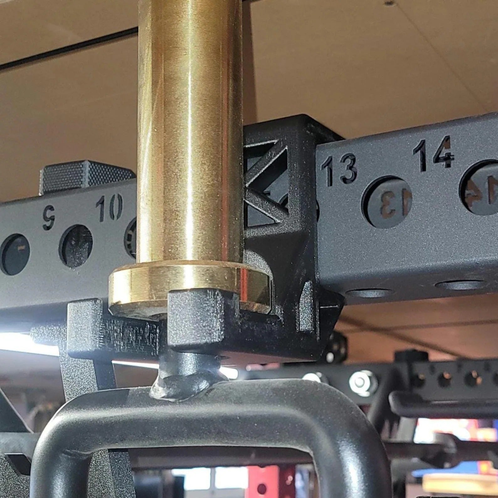 Vertical Barbell Hanger | 3x3 Rack Mount | Carbon Fiber Composite
