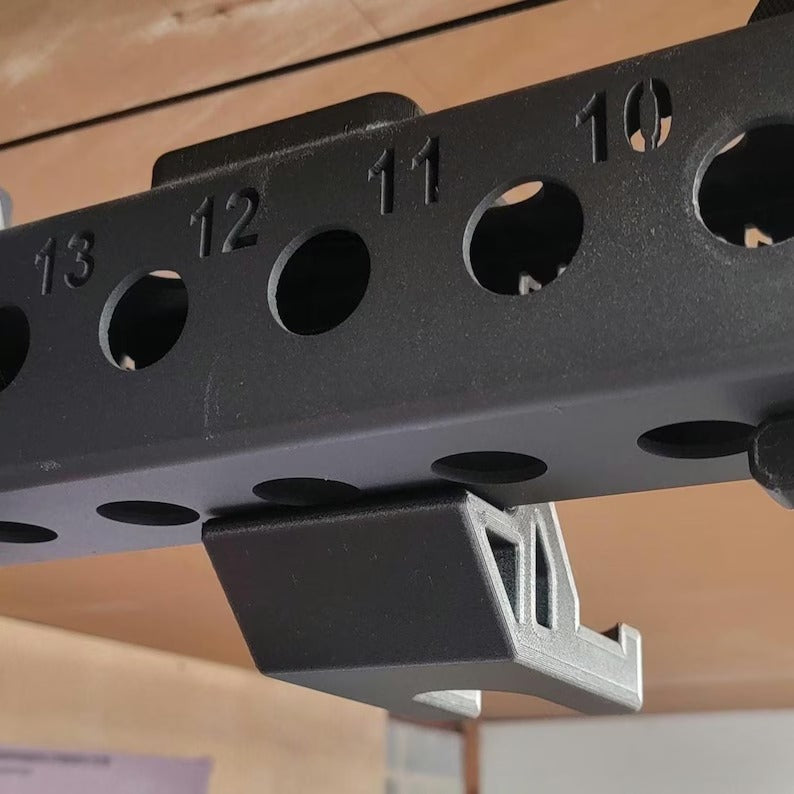 Vertical Barbell Hanger | 3x3 Rack Mount | Carbon Fiber Composite