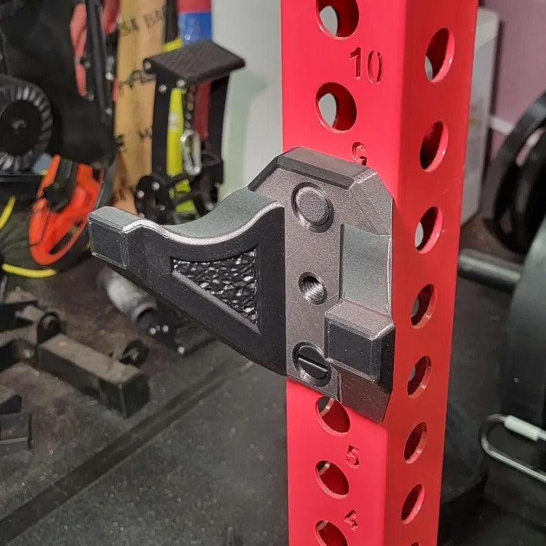 Rack Mounted Curl Bar Holder | Fits 5/8" & 1" Holes