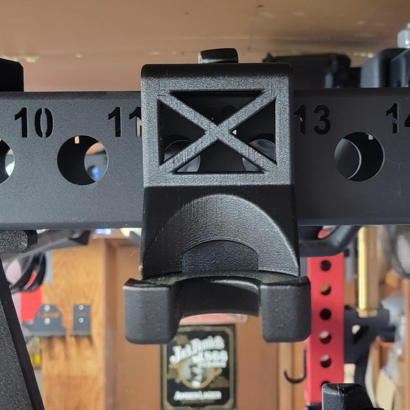 Vertical Barbell Hanger | 3x3 Rack Mount | Carbon Fiber Composite