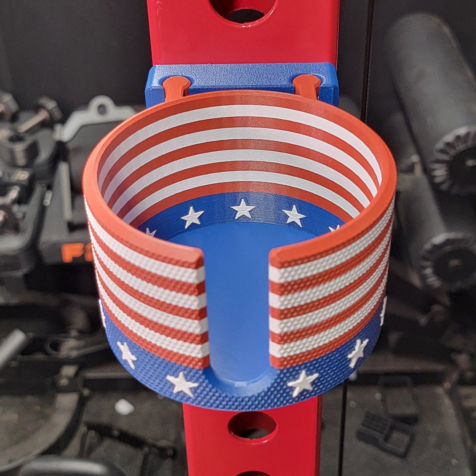 USA FLAG - Rack Mounted Cup Holder